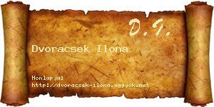 Dvoracsek Ilona névjegykártya