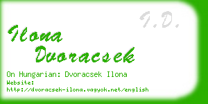 ilona dvoracsek business card